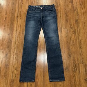 Earnest Sewn Jeans Womens 29 Blue Denim USA Made Straight Leg 30x33